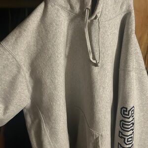 Supreme Collegiate Sleeve Hooded Sweatshirt 'Ash Grey'